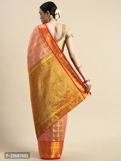 Stylish Litchi Silk Saree with Blouse piece For Women-thumb3