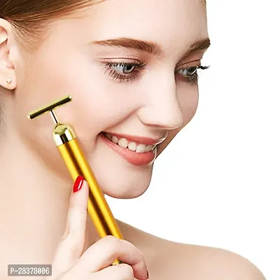 Golden Electric Vibration Facial Massage Roller-thumb0