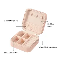 Portable Artficial Leather Solid Jewellery Storage Box-thumb1