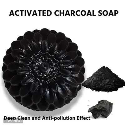 Activated Charcoal Handmade Bathing Shop For Skin Whitening 100g-thumb3