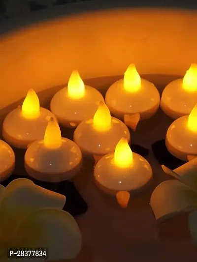 Acrylic Flameless And Smokeless Decorative Candles, 12 Pcs-thumb0