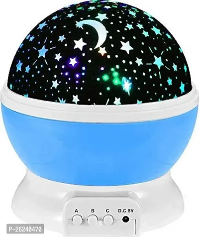 VM SHOPPING MALL Star Master Rotating 360 Degree Moon Night Light Lamp Projector with Colors and USB Cable,Lamp for Kids Room Night Bulb (Multi Color,Pack of 1,Plastic)-thumb0