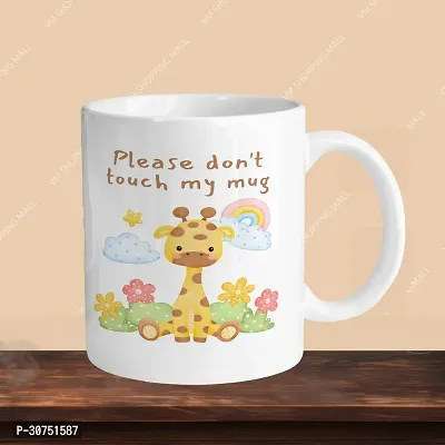 330ml Ceramic White Coffee Mug please Dont touc my mug Single Pack-thumb3