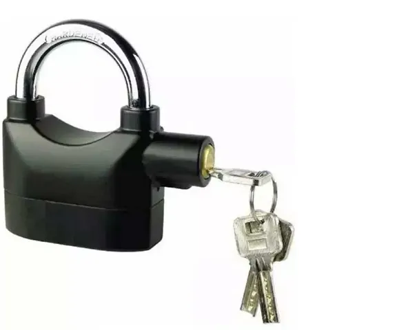 Metallic Alarm Security Lock With Motion Sensor And 3 Keys