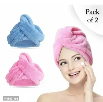Cotton Hair Towel (MULTICOLOR) Pack Of 2