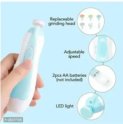 Baby Electric Nail Trimmer for Baby Nail Cutter for New Born Baby with 6 Grinding Heads Automatic Kids Nail Grinder Set Safe Nail Trimmer Kit for Kids Toddler Toes and Fingernails-thumb2