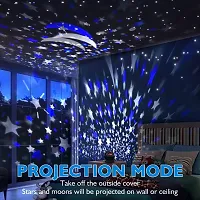 VM SHOPPING MALL Star Master Rotating 360 Degree Moon Night Light Lamp Projector with Colors and USB Cable,Lamp for Kids Room Night Bulb (Multi Color,Pack of 1,Plastic)-thumb1
