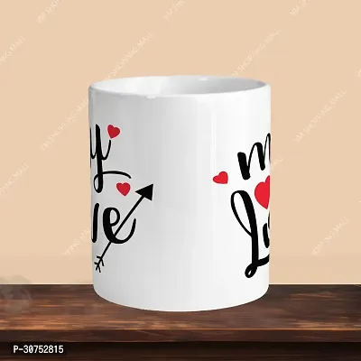 330ml Ceramic White Coffee Mug my love Single Pack-thumb2