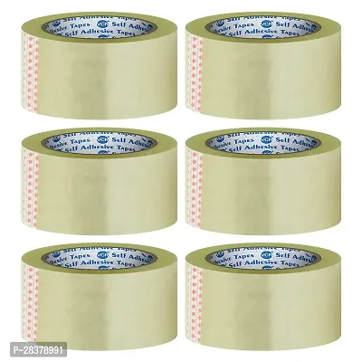 BOPP Tape/Packaging Tape Premium Grade 48 mm width 200 meter length Transparent (Set of 6)-thumb0