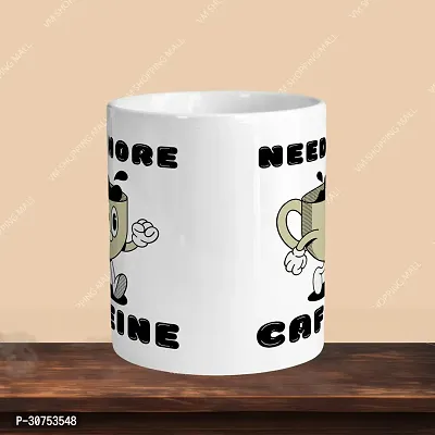 Premium 330ml Ceramic White Coffee Mug - need more caffine - Single Pack-thumb2