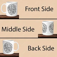 Premium 330ml Ceramic White Coffee Mug - coffee time 01 - Single Pack-thumb3