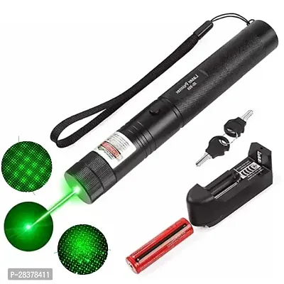 High Powered Military Burning Green Laser Pointer 650nm, Working Time Over 8000 Hours Rechargeable Green Laser-303 Pointer Party Pen Disco Light 5 Mile + Battery Shailputri (650 nm, Green)-thumb0