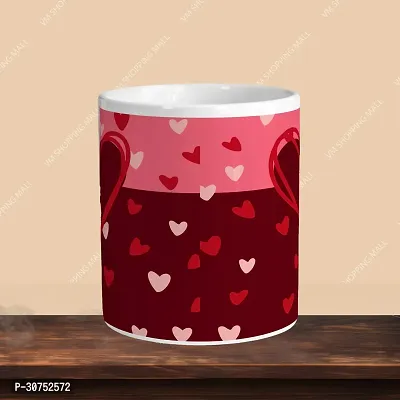 330ml Ceramic White Coffee Mug heart 01 Single Pack-thumb2