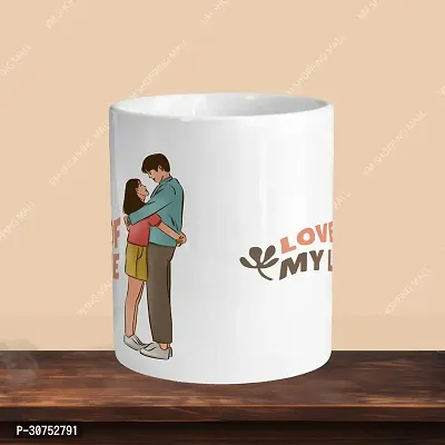 330ml Ceramic White Coffee Mug love of my life Single Pack-thumb2