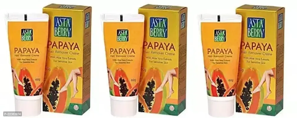 Astaberry Papaya Hair Remover Cream 60 Grm Pack Of 3