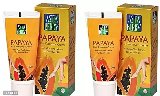 Astaberry Papaya Hair Remover Cream 60 Grm Pack Of 2