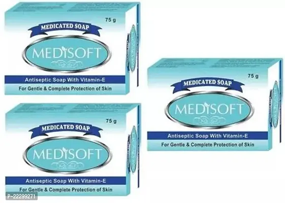 Double Lips Medisoft Soap- 75 Grams Each, Pack Of 3