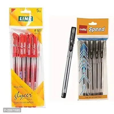 Linc Glycer 0.6 mm Ball Pen | Red Ink, Pack Of 20 (Pack of 2 )and THE GREEN CHAPTER - Colour Paper Pencils for kids With Seed Pencil Gift Box Set - Pack of 10 (Pack of 2 ) Pack of 2-thumb0