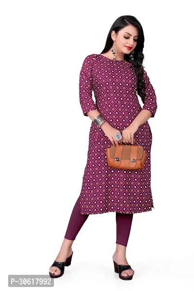 Stylish Magenta Crepe Kurta For Women