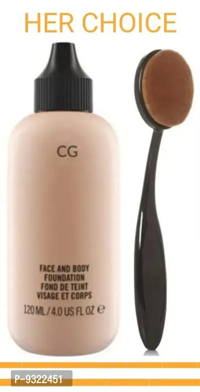 HER CHOICE LIQUID FOUNDATION WITH MAKEUP BRUSH-thumb0