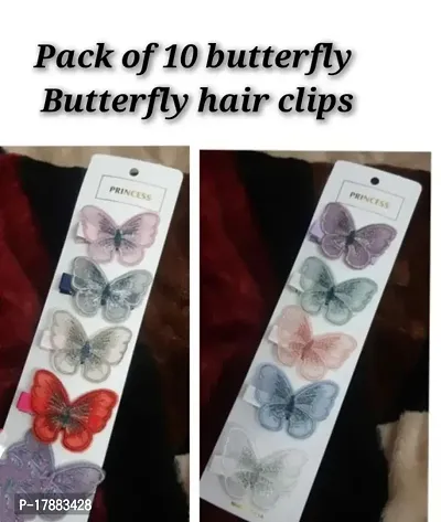 BUTTERFLY  HAIR  CLIP  PACK OF 10-thumb0