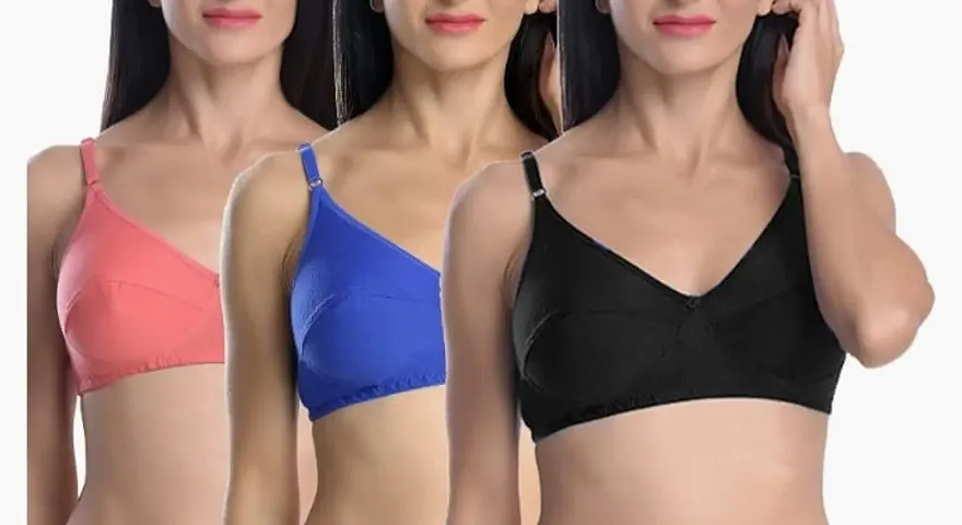 women dezlling basic bra pack of 3