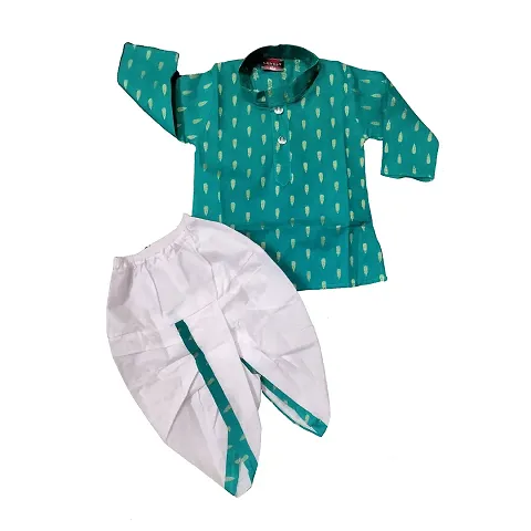 Stylish Self Pattern Ethnic Set For Boys