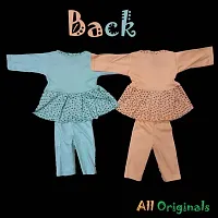 Fancy Full Sleeves Frock and Pajami for Baby Girl ( 0 to 6 Months ) ( 306 Heart ) clothing set || All Originals-thumb1