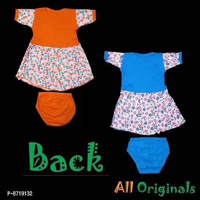 Half Sleeves Frock and Panty for Baby Girls 6 to 12 Months ( Assorted Colours ) || All Originals-thumb2