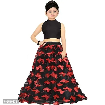 Black Red Embellished Lehenga Choli