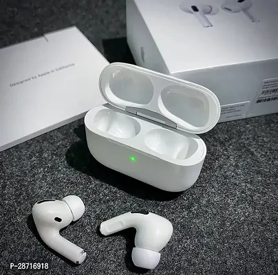 Stylish White In Ear Bluetooth Wireless Headphone With Microphone-thumb0