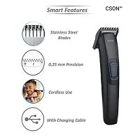 HTC AT-522 Professional Rechargeable Men Hair Trimmer and Beard Black-thumb3