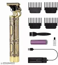 Trimmer Men Professional Buddha Style Rechargeable Cordless Hair Beard Clipper Shaver For Menrsquo;s Adjustable Blade For Close Cut Precise Multi Grooming Kit, Face, Head and Body Trimmer (Gold)-thumb2