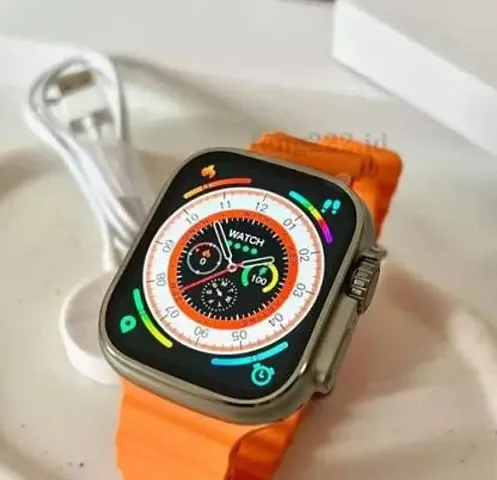 T800 Ultra 8 Smartwatch With Bt Calling Technology Smart Band Smartwatch  (Orange Strap, Free Size)