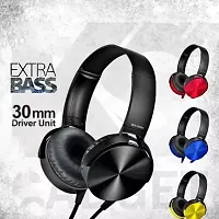 Wired Extra Bass On-Ear Headphones with Tangle Free Cable, Mic for Phone Calls-thumb1