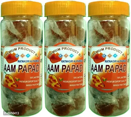 Hygienically Prepared And Yummy Aam Papad Slice Pack of 3 (510 g)