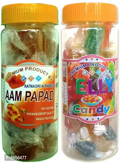 Tasty And Yummy Aam Papad Slice And Jelly Candy Pack of 2 (360 g)