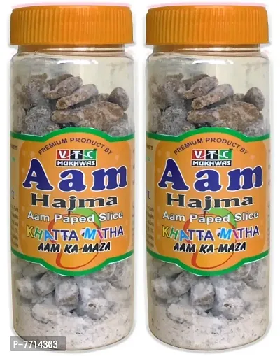 Yummy  Digestive Aam Hajma I Aam Pachak I Mango Slice Papad Churan Pachak Khatta Mitha Tasty Pack of 2*200 Gram-thumb0