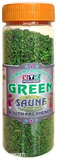 VTC - Fennel Seeds Sweet Green ( Saunf ) 200 Gms Sweet Jaipuri Saunf | Jaipuri Saunf Mouthfreshner | [Jar Pack]