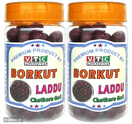 VTC MUKHWAS Real Taste of Ber, Borkut Laddu, Borkut Peda Borkut Candy 300 Gram Pack of 2