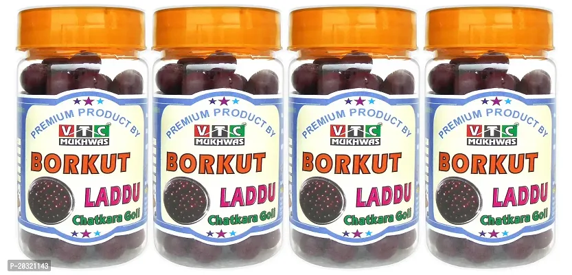 VTC MUKHWAS Real Taste of Ber, Borkut Laddu, Borkut Peda Borkut Candy 600 Gram Pack of 4