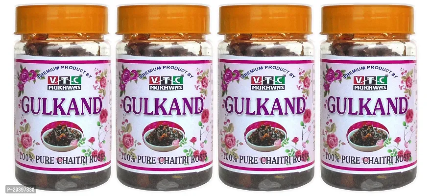 VTC MUKHWAS Pure Gulkand Jam, Natural Rose Petal Jam 800 g Pack of 4