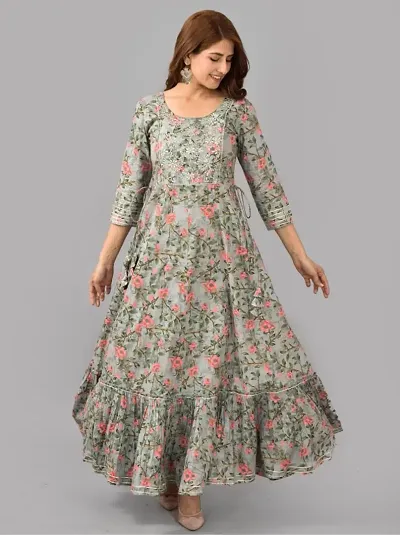 Best Selling Cotton Printed Anarkali Kurti