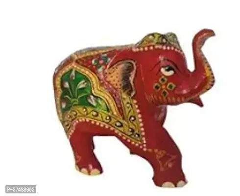 Beautiful Hand Made Clay Elephant Showpiece-thumb0