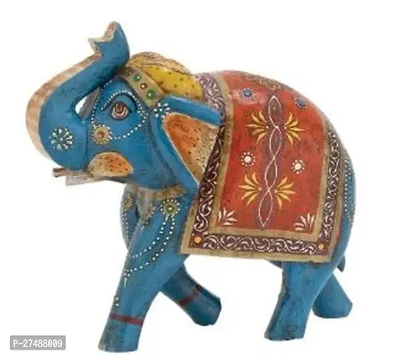 Beautiful Hand Made Clay Elephant Showpiece-thumb0