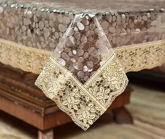 Table Cover 3D Large Size 6 Seater 60X90 Centre Table Cover With Lace (Golden)-thumb2