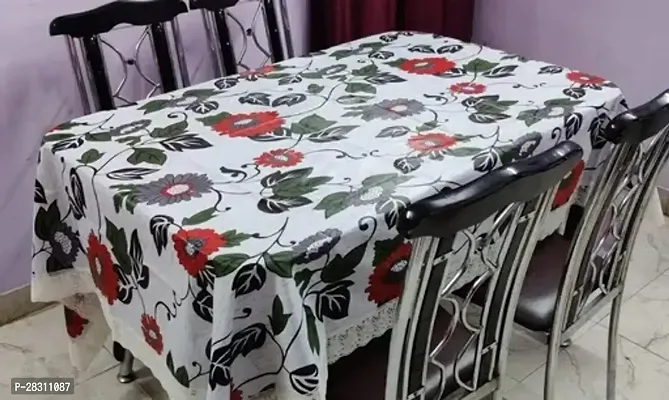 Rectangular Table Cover 3D Medium Size 2 to 4 Seater 40*60 Printed Table Cover with Lace/ Centre Table Cover-thumb2