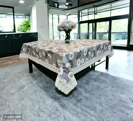 Rectangular Table Cover 3D Medium Size 2 to 4 Seater 40*60 Printed Table Cover with Lace/ Centre Table Cover-thumb0