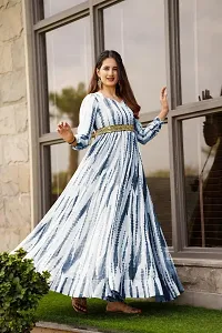 Stylish White Georgette Ethnic Gown For Women-thumb4