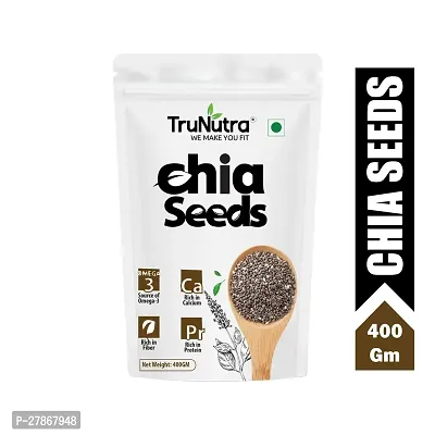 TruNutra_ Raw Chia Seeds | Calcium  Iron Rich Diet | For Weight Loss Management Chia Seeds 400gm